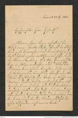 Nachlass Franz Steindachner, Brief von E. Brandis an Franz Steindachner (28.04.1904), Inv.Nr. 52.02, Seite 1